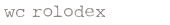 WC Rolodex
